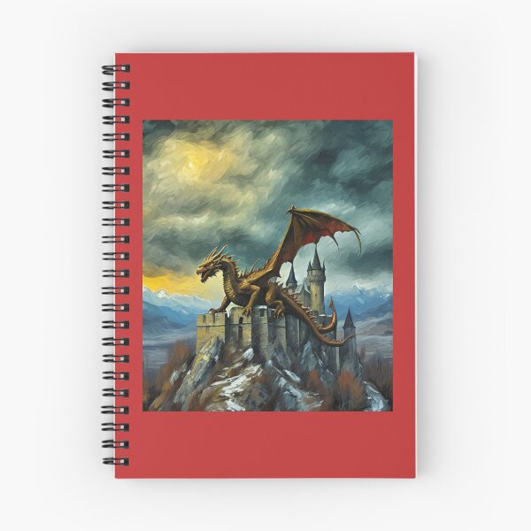 Item preview,  "Majestic Dragon: Ruined Castle and Snowy Mountains" designed and sold by Artisticanvas.
