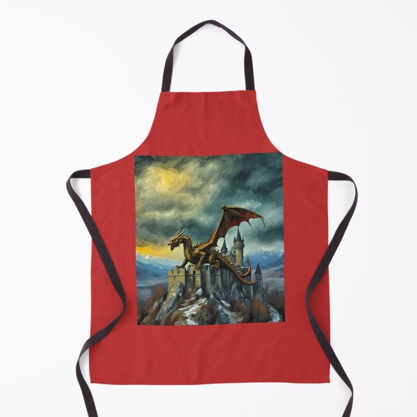 Item preview, "Majestic Dragon: Ruined Castle and Snowy Mountains" designed and sold by Artisticanvas.