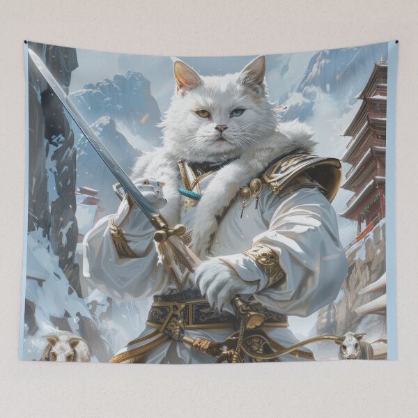 Item preview, Cat Portrait - Warrior designed and sold by aleezon.