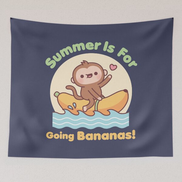 Item preview, Cute Monkey On Banana Boat Summer is For Going Bananas designed and sold by rustydoodle.