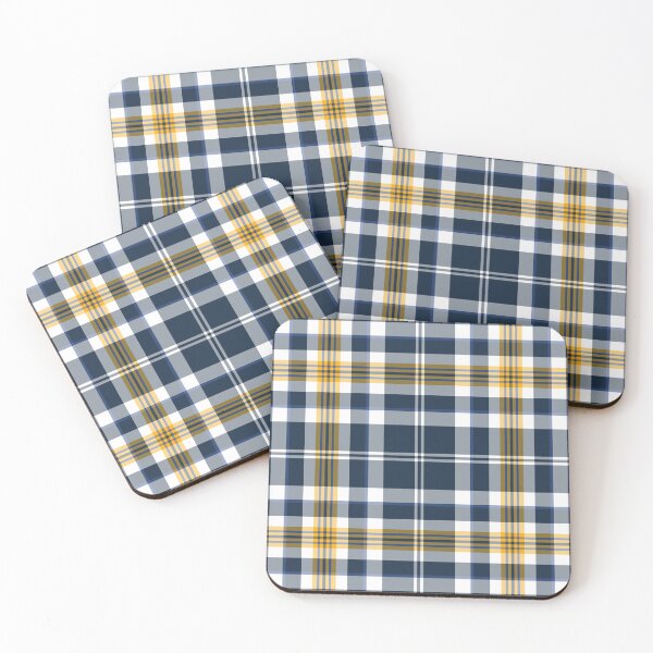Item preview, Navy Blue and Yellow Gold Sporty Plaid designed and sold by plaidwerx.