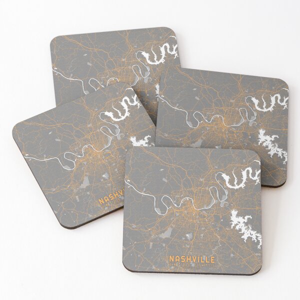 Item preview, Nashville City Map of Tennessee, USA - Bauhaus designed and sold by deMAP.