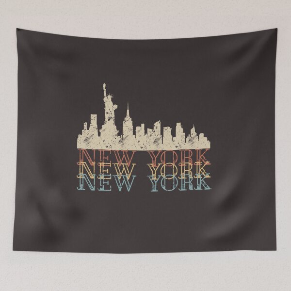 Item preview, New York City Skyline NYC Vintage Retro designed and sold by SABRA - Shout your ♥︎.