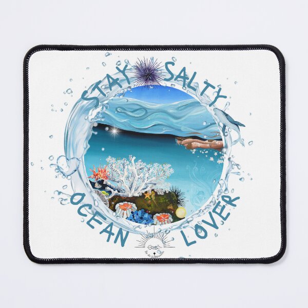Item preview, Stay salty ocean lover with snorkel mask diver designed and sold by GabiVitryArt.