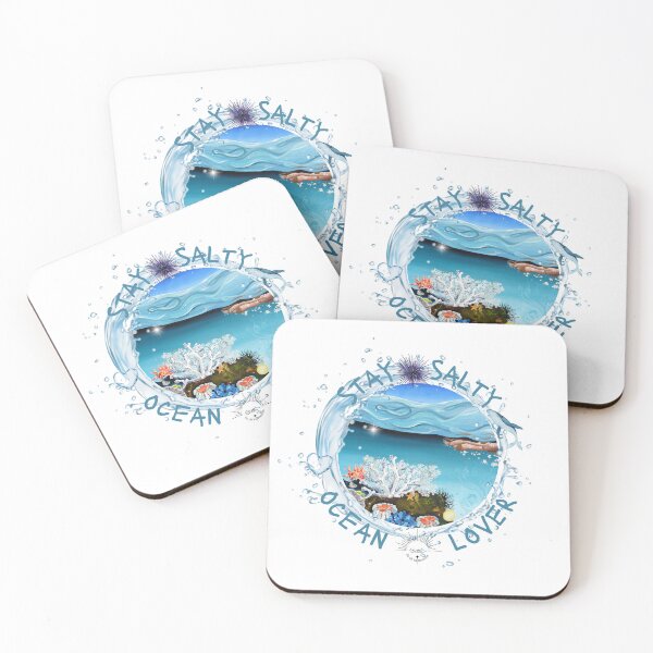 Item preview, Stay salty ocean lover with snorkel mask diver designed and sold by GabiVitryArt.