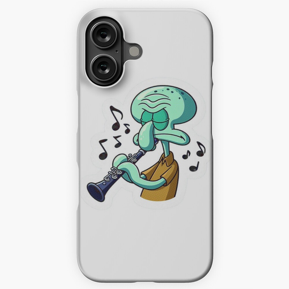 Squidward playing the clarinet  iPhone Case by PenPower | Redbubble