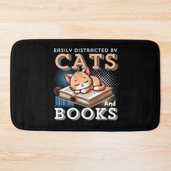 Item preview, Easily distracted by cats and books designed and sold by Peerless-Prime.