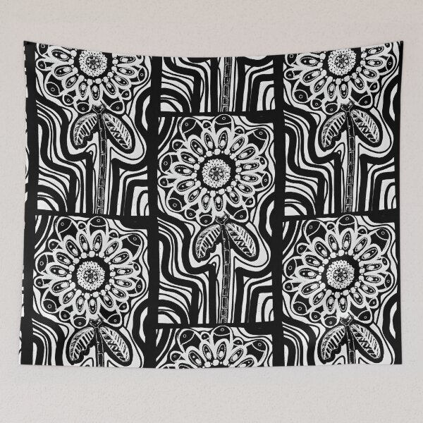 Item preview, Floodle BW Sunflower designed and sold by bekki smith.