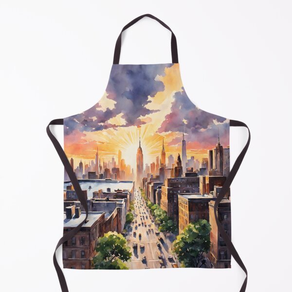 Item preview, New York Skyline: Watercolor Sunrise Radiance designed and sold by LSVart.