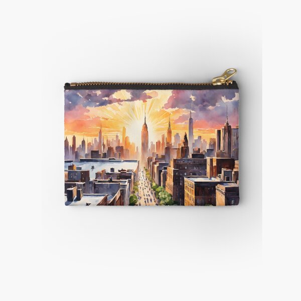 Item preview, New York Skyline: Watercolor Sunrise Radiance designed and sold by LSVart.