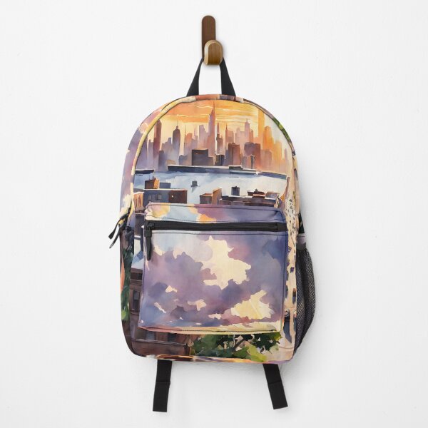 Item preview, New York Skyline: Watercolor Sunrise Radiance designed and sold by LSVart.