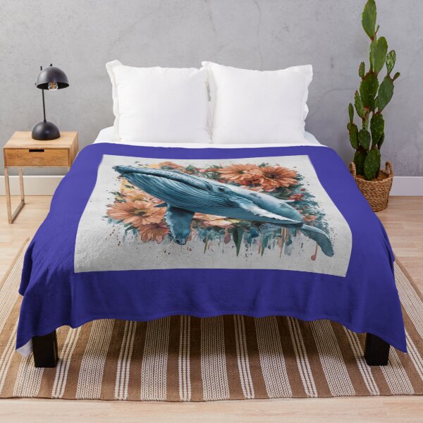 Item preview, Whale and flowers designed and sold by Art-Design-EM.