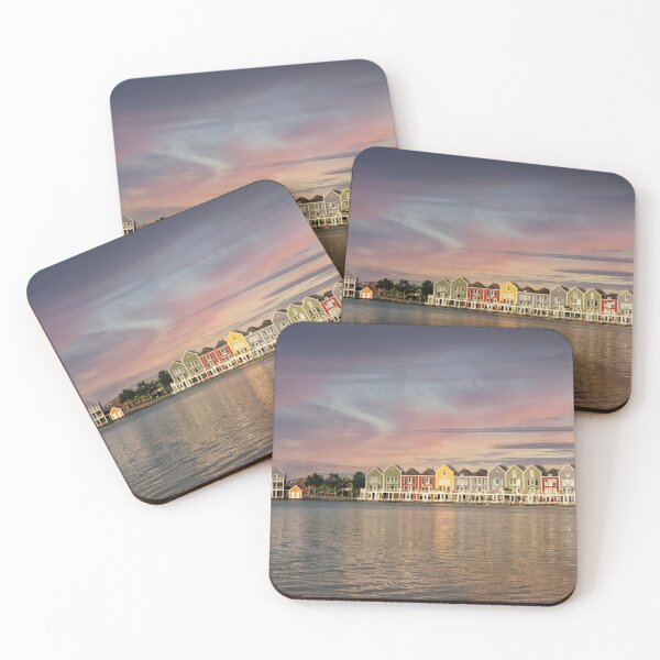 Item preview, Rainbow houses, Houten Netherlands at sunset designed and sold by kathleenjean.