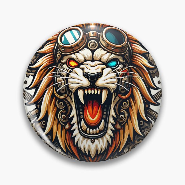 Item preview, Cyber Steampunk Lion Roar designed and sold by HarmonyCreation.