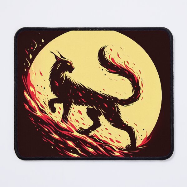 Item preview, Minimalist Fire Big Cat, Ai Generated Art designed and sold by ACC .