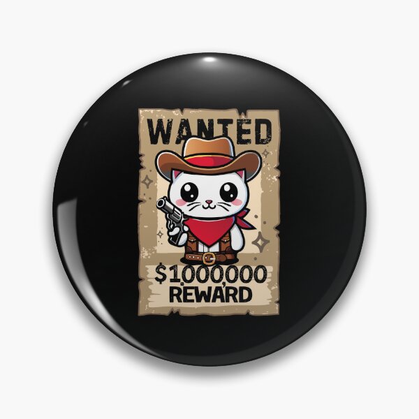 Item preview, Cat wanted, reward, gunslinger cat, gunslinger designed and sold by antcpjr682.