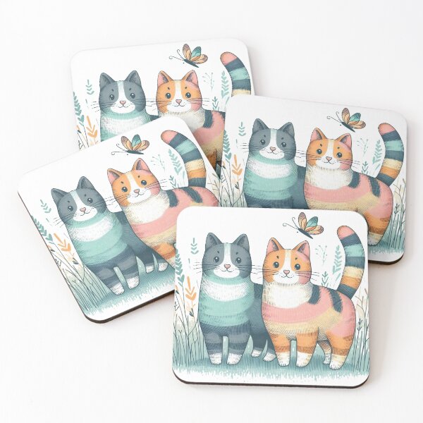 Item preview, Two cute cats on the grass designed and sold by kankan22.