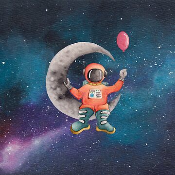 Artwork thumbnail, Spaceman Luna Hanging by Imogen Boshstar Art