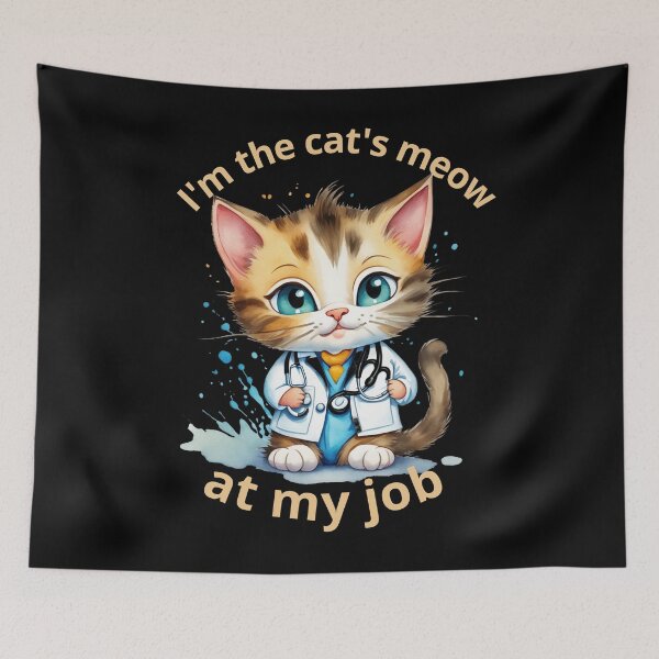 Item preview, I'm the cat's meow at my job. Sweet kitty doctor designed and sold by maciej999.