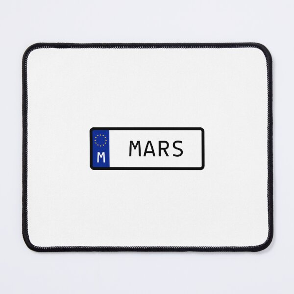 Item preview, Mars EU Number Plate designed and sold by PatchMerch.