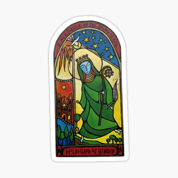 Vista previa del artículo con la obra «Hildegarda de Bingen», diseñado y vendido por Abbey of the Arts.