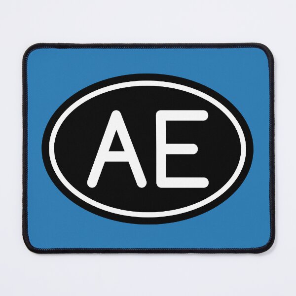 Item preview, AE Initials Monogram Oval White Letters designed and sold by Jeallan Designs.