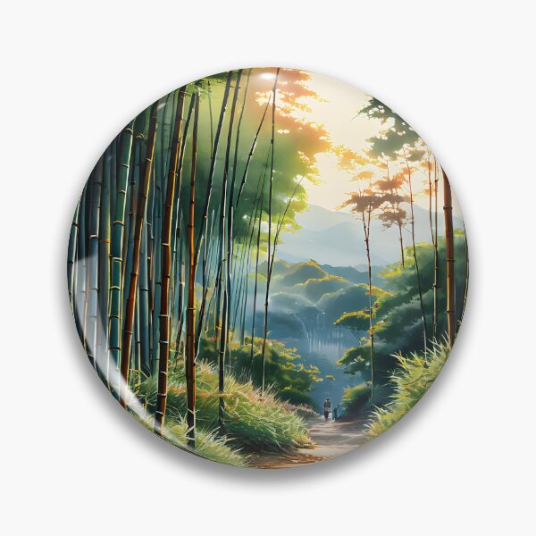 Item preview, Arashiyama Bamboo Grove: Enchanting Watercolor Pathway designed and sold by LSVart.