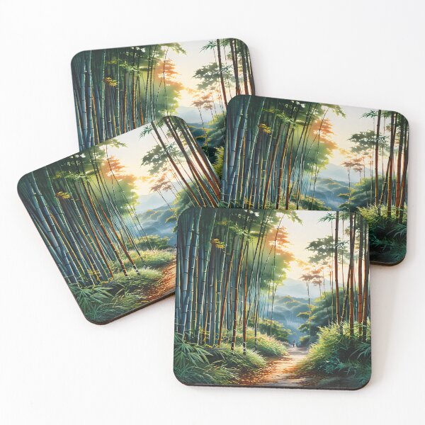 Item preview, Arashiyama Bamboo Grove: Enchanting Watercolor Pathway designed and sold by LSVart.