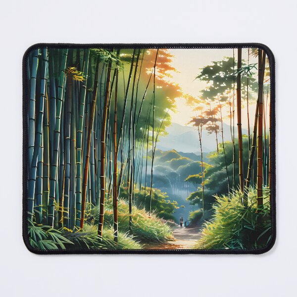 Item preview, Arashiyama Bamboo Grove: Enchanting Watercolor Pathway designed and sold by LSVart.