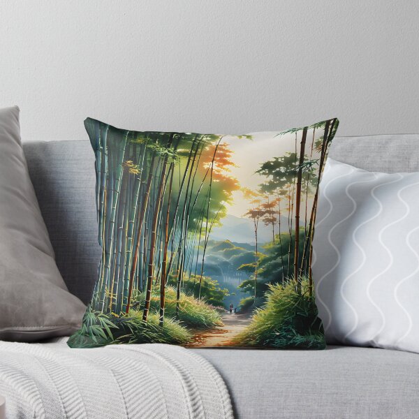 Item preview, Arashiyama Bamboo Grove: Enchanting Watercolor Pathway designed and sold by LSVart.