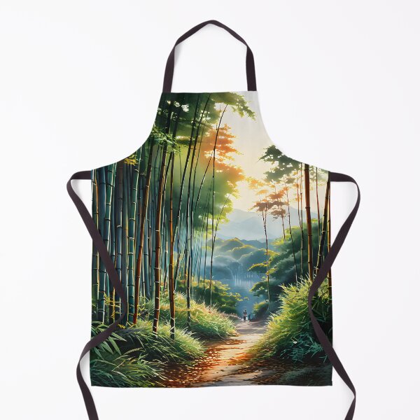 Item preview, Arashiyama Bamboo Grove: Enchanting Watercolor Pathway designed and sold by LSVart.