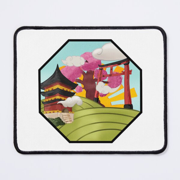 Item preview, Octagonal Japan Nature illustration designed and sold by MythicArts8.