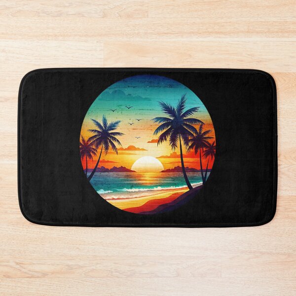 Item preview, Tropical Beach and Ocean Sunset Art designed and sold by ZeptepiTrends.