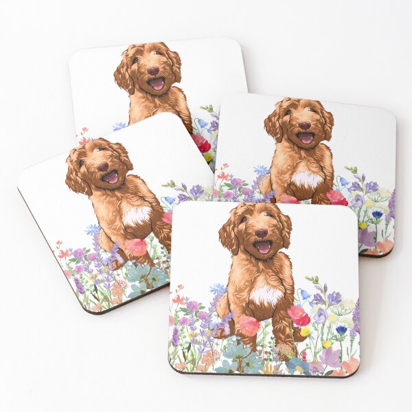 Item preview, Goldendoodle in Wildflowers  designed and sold by Soccer4ja9.