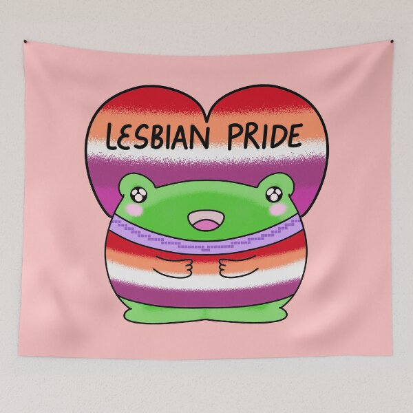 Item preview, Lgbtq Lesbian subtle pride frog designed and sold by Quacktails.