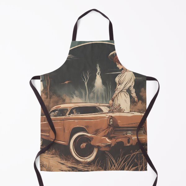 Item preview, Vintage Car and Woman designed and sold by DrawingAndText.