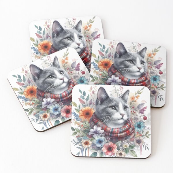 Item preview, Grey And White Cat designed and sold by clarkfraser.
