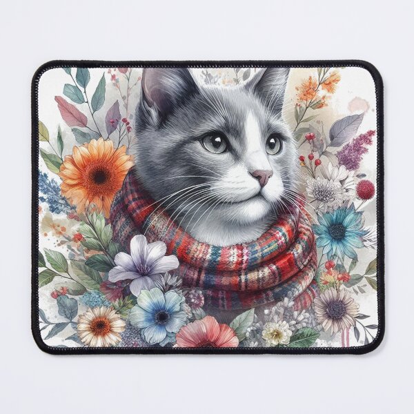 Item preview, Grey And White Cat designed and sold by clarkfraser.