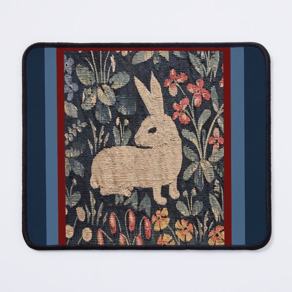 Item preview, Rabbit and flowers on a medieval tapestry  designed and sold by ricoflinn.