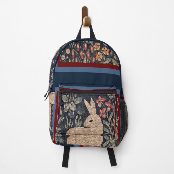 Item preview, Rabbit and flowers on a medieval tapestry  designed and sold by ricoflinn.