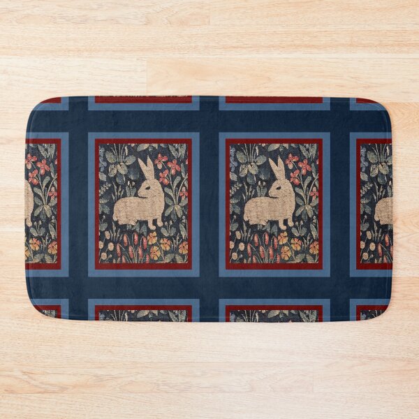 Item preview, Rabbit and flowers on a medieval tapestry  designed and sold by ricoflinn.