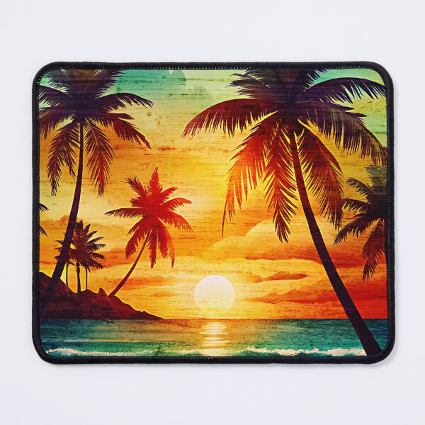 Item preview, Tropical Beach and Ocean Sunset Art designed and sold by ZeptepiTrends.