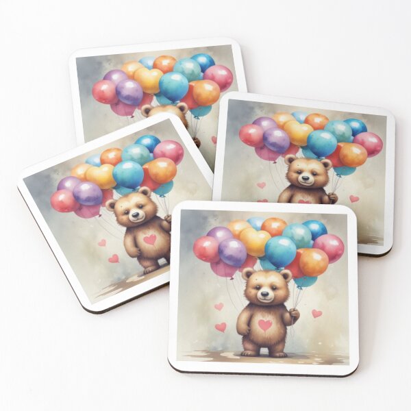 Item preview, Cute bear with balloons  designed and sold by Chenele's Creations .