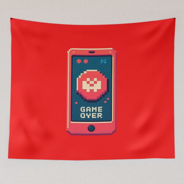 Item preview,   game over retro vintage 8 bit designed and sold by UMIMEDIA.