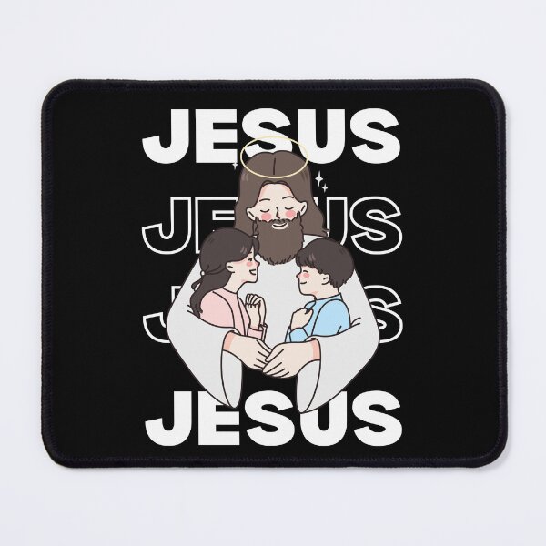 Item preview, Jesus Embracing Kids in Minimalist Style Typography designed and sold by Wear-Christ.