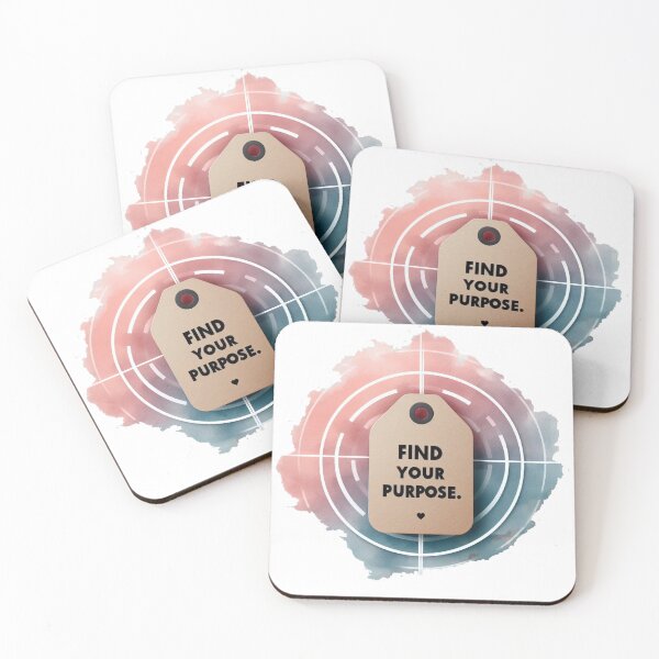 Item preview, Find Your PurPose Quote Tag Radient Pink Blue Peaceful Art  designed and sold by Nanthanon.