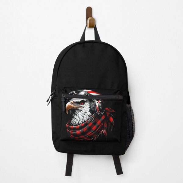 Item preview, Funny Biker Eagle In Helmet Checkered designed and sold by TomFrontierArt.