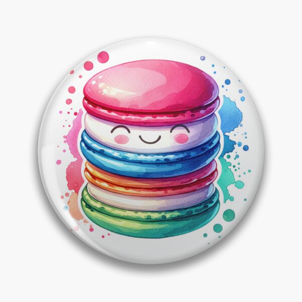 Item preview, Watercolor Happy Macaron designed and sold by InsanseCreation.