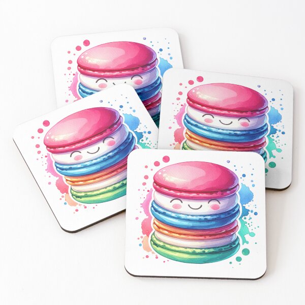 Item preview, Watercolor Happy Macaron designed and sold by InsanseCreation.