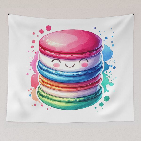 Item preview, Watercolor Happy Macaron designed and sold by InsanseCreation.
